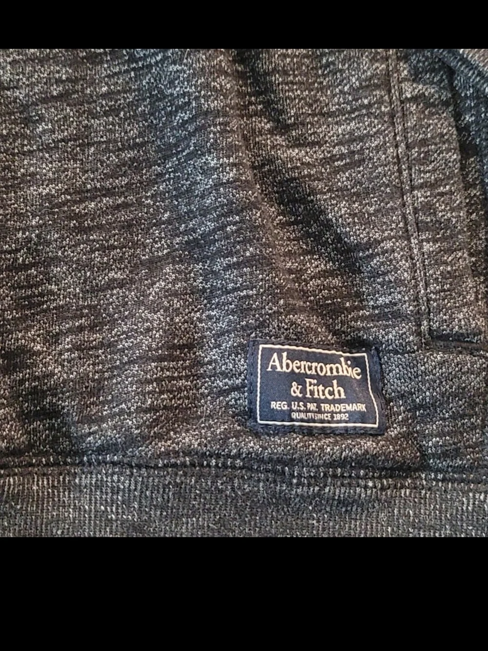 Abercrombie & Fitch Men's Zip Mock Neck Sweater - Charcoal